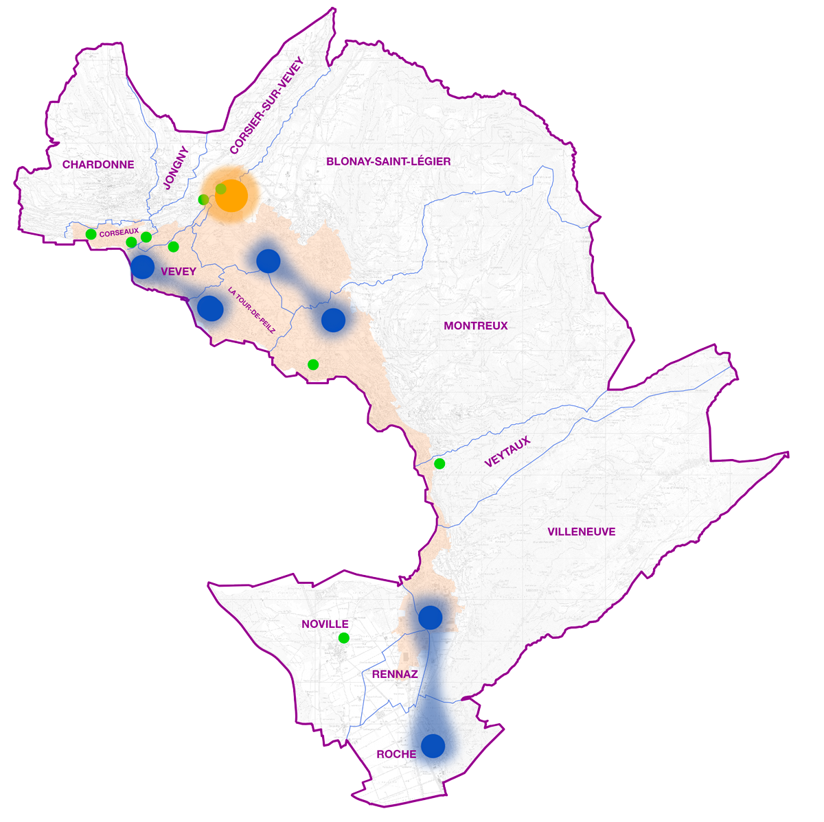 Carte du périmètre de la SRGZA Rivelac